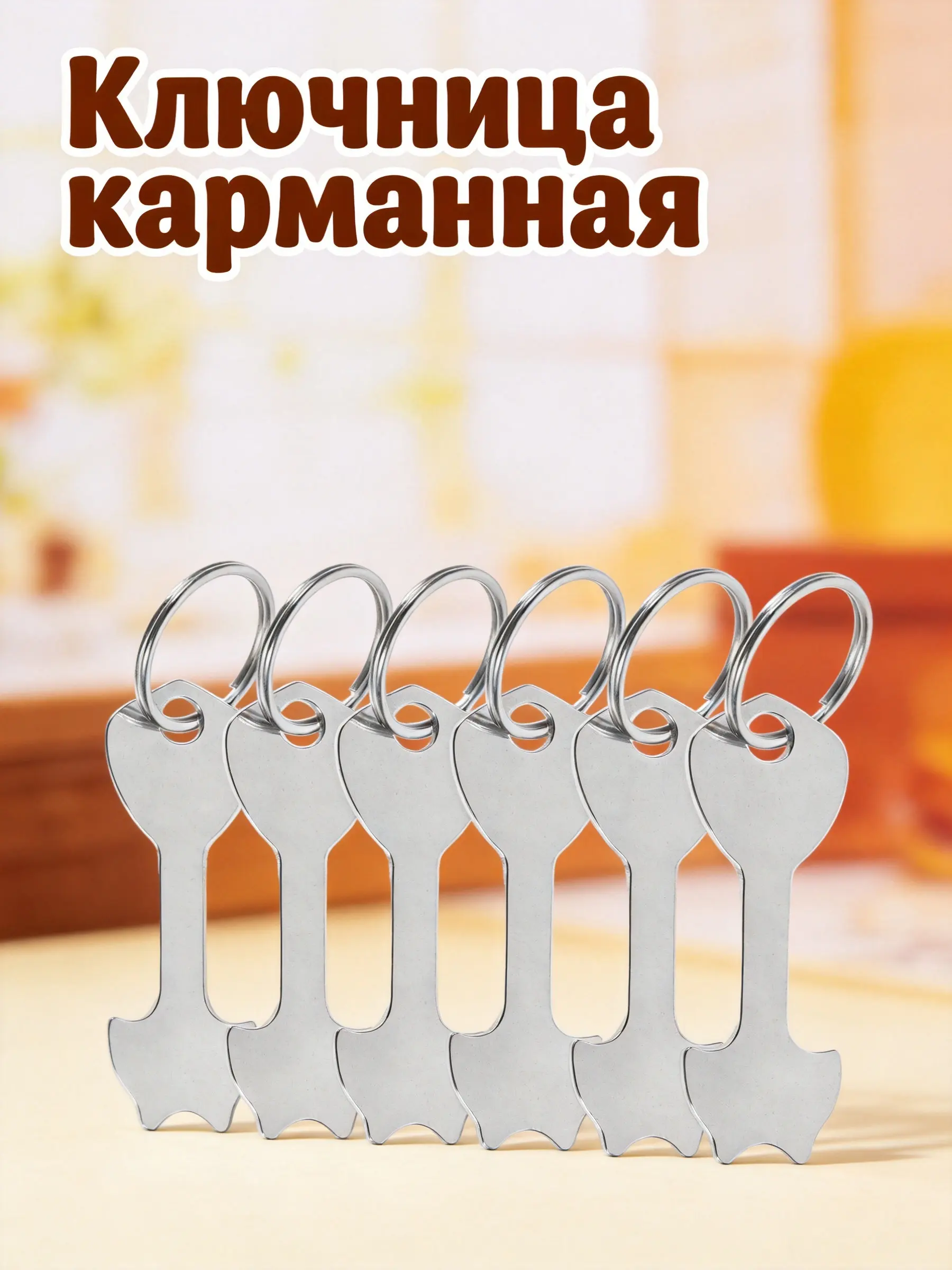 6Pcs Shopping Trolley Token Key Rings Portable Metal Cart Remover Keychain Trolley Tokens Hanging Token Keyring