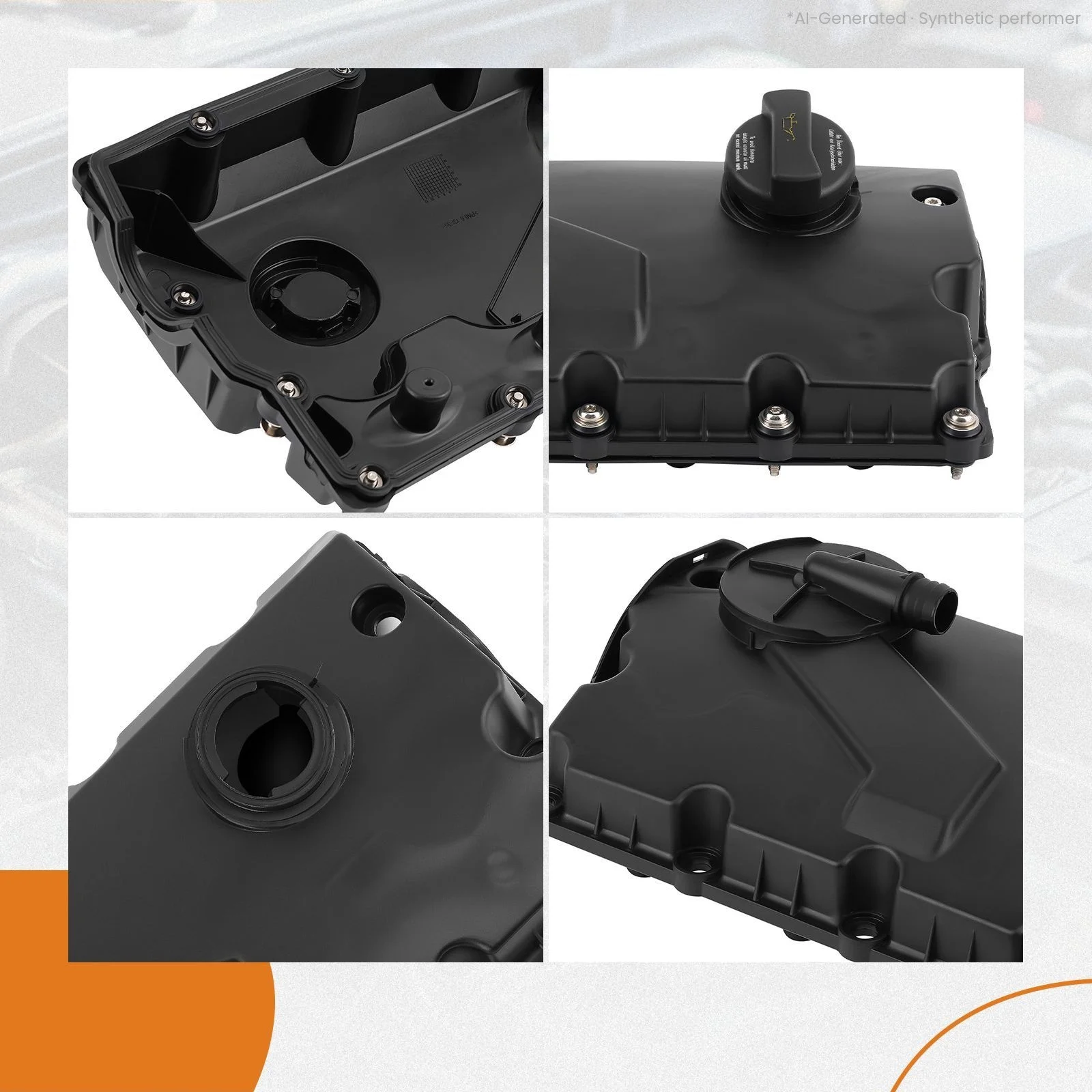 Aluminium-Ventildeckel mit Dichtung und Schrauben für Audi A3 Seat Altea VW Polo 038103469S – Detail 3