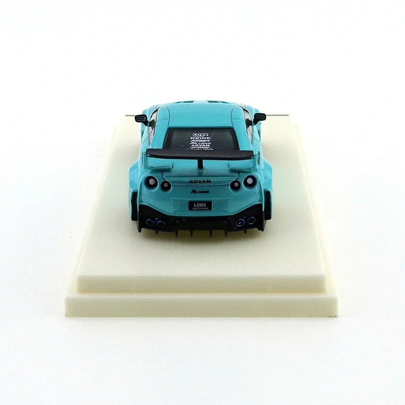 TIJD MICRO 1/64 Nissan GTR3.0 Tiffany Blauwe Auto Legering Speelgoed Motorvoertuig Diecast Metalen Model Kinderen Kerstcadeau Speelgoed voor Jongens