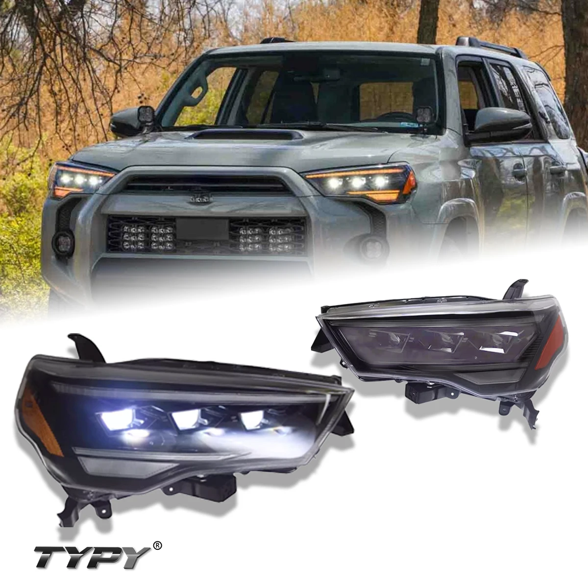 

Автомобильные фары TYPY, новые дневные ходовые огни для Toyota 4runner 2014-2022