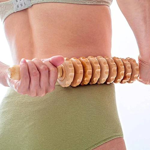 Imagen 2 del producto Herramientas de masaje de madera, tabla Gua Sha, raspador de madera, rodillos de masaje, herramienta de drenaje linfático para aliviar la celulitis y dolores musculares