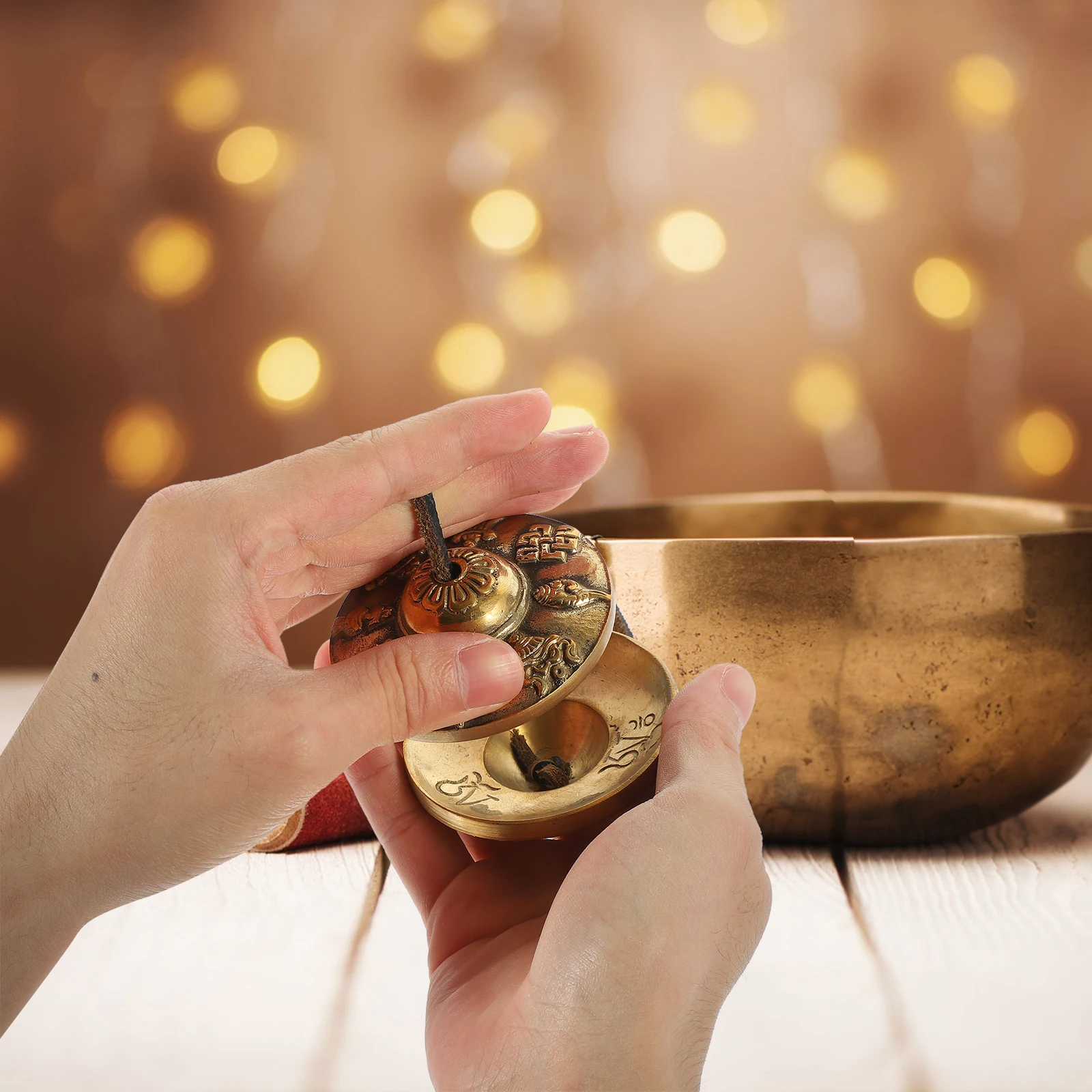 

Crash Tibetan Meditation Bells String Percussion Instruments For Yoga Adults Unique Clear Ringing Thick Bell