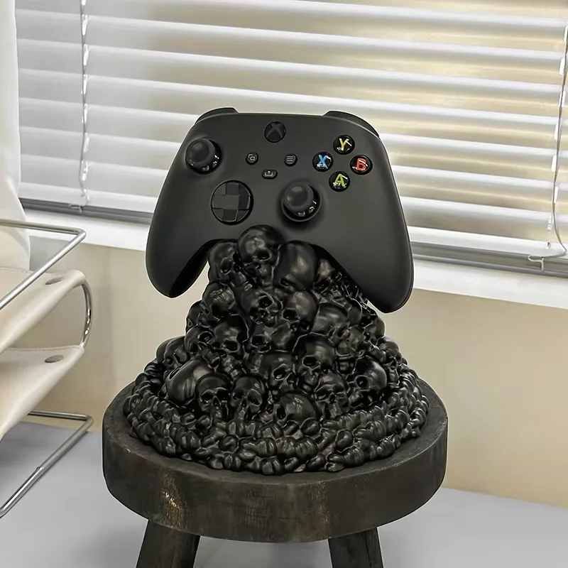 Creative Skeleton Game Controller Bracket Portable Desktop Phone Stand Home Showcase Decoration Storage Rack Ornament Gift