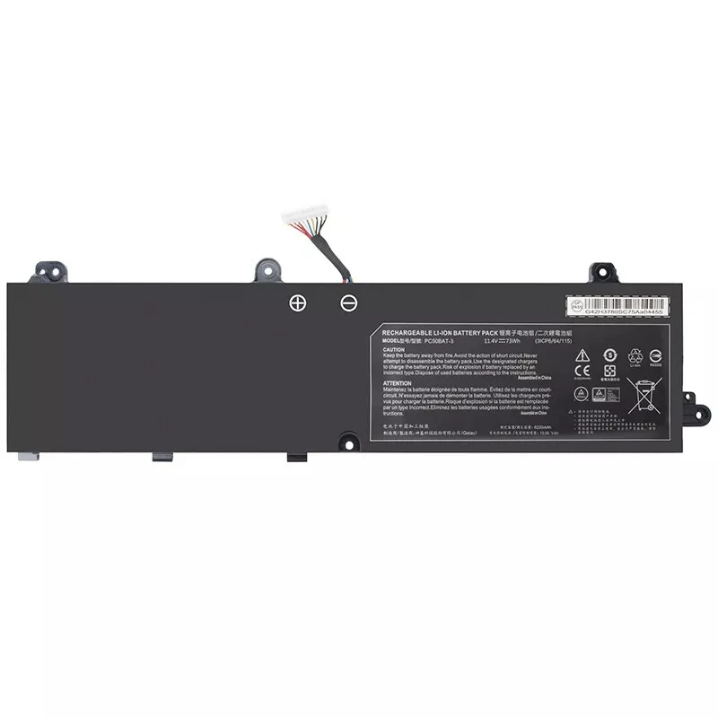 11.4V 73Wh PC50BAT-3 Laptop Battery For Schenker Key 15 For Clevo PC50DN2 PC50S For THUNDEROBOT 911 P1 For EUROCOM RX315 NH57AF1