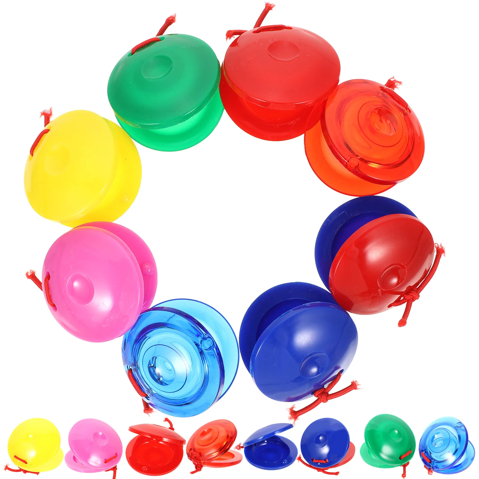 24 Pcs Music Plastic Castanets Preschool Mini Toys for Kids Musical Instruments Percussion