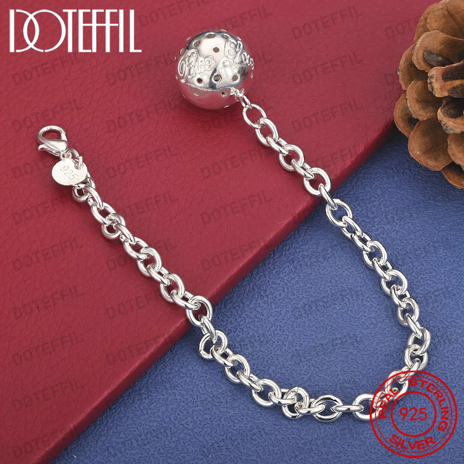 

925 Sterling Silver 8-inch Delicate Round Bracelet for Women, Fashionable Wedding Gift, Accessory Jewelry