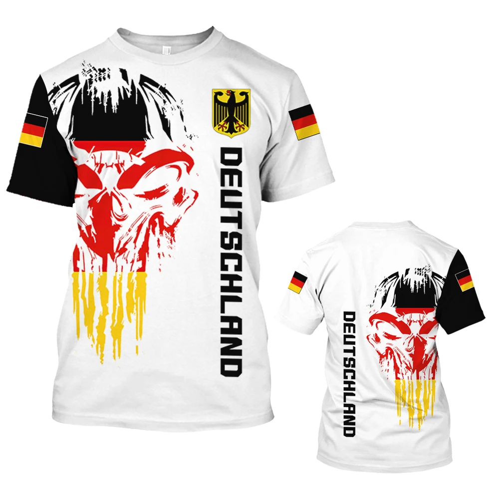

Germany T Shirts For Men Germany National Emblem Print Tops Summer O Neck Fashion Pullover Tees Oversized T-Shirt Men's Clothing