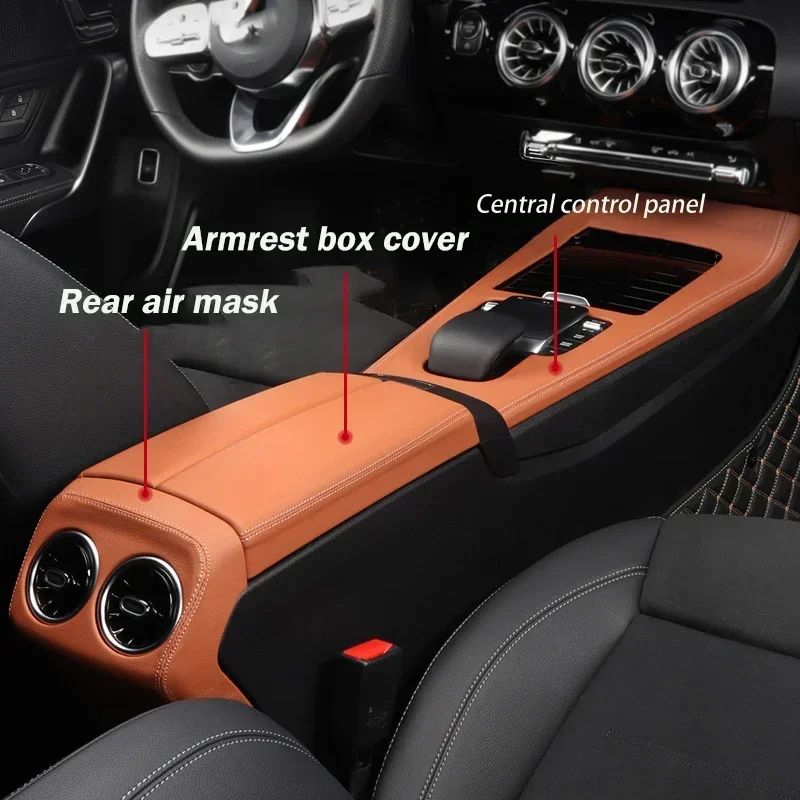

For Mercedes-Benz GLA GLB220 A200L CLA EQA EQB Central Console Panel Decorative Trim Sticker Dashboard Cover Interior Accessorie
