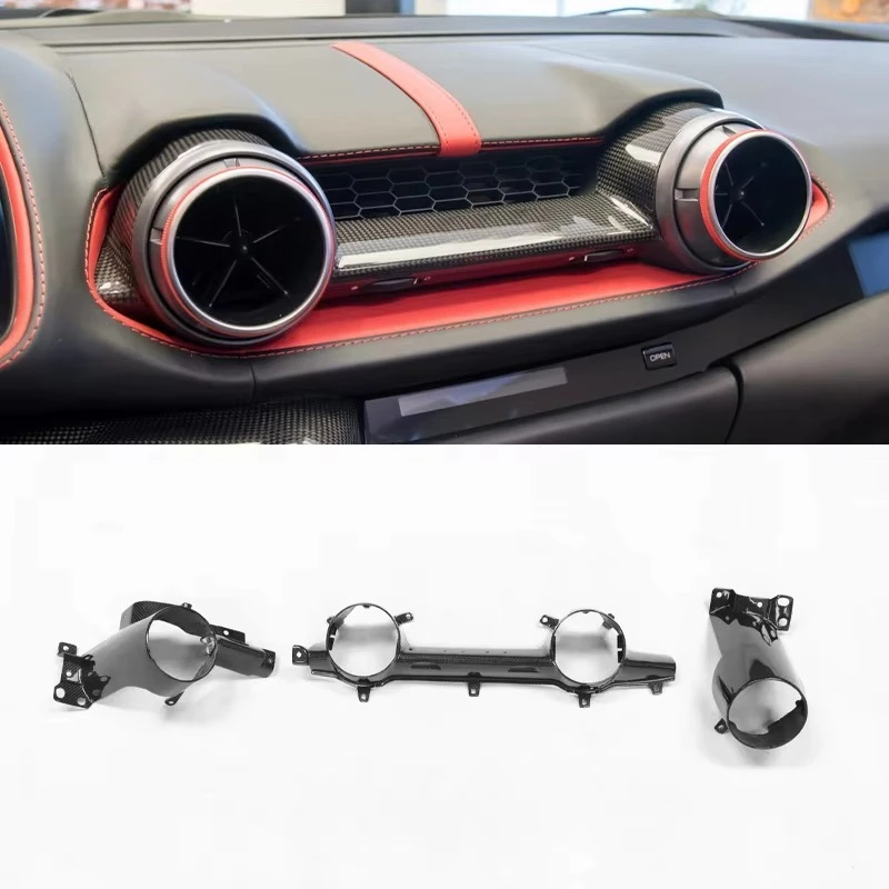 OME Style Dry Carbon Fiber Car Auto Parts Interior Kit Air Conditioning Decorative Parts for Ferrari 812