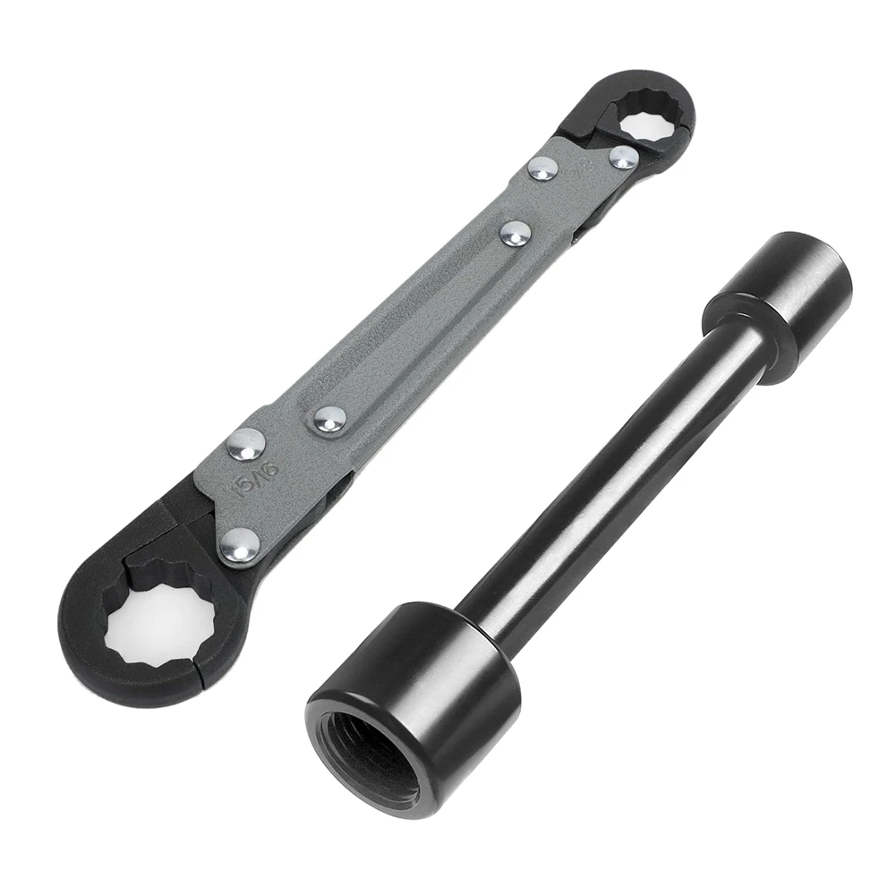AT44-Plumbing Tools,Angle Stop Wrench,Double-Ended Pipe Wrench Double-Ended Tire Socket Wrench Ratchet Pipe Wrench