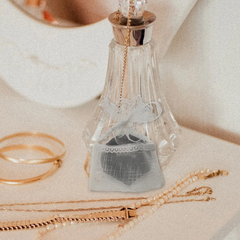 

2 шт. органзовые мешочки на шнурке, кружевные сетчатые сумочки для свадебных подарков, упаковки сувениров, хранения мелких украшений