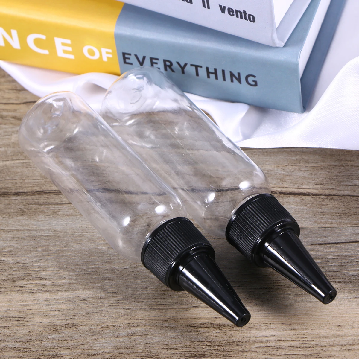 

12pcs Hair Dye Bottles Transparent Plastic Squeeze Bottle With Pointed Tip For Easy Application Hair Coloring Container Salon