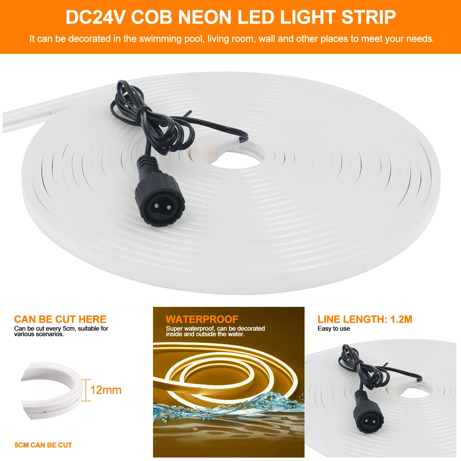 Striscia LED Solare Neon 24V c - Outdoor Power Strip recensione e prezzo