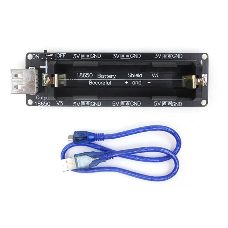 Two Voltage 18650 Lithium Battery Shield V8 Mobile Power Expansion Board Module 5V/3A 3V/1A Micro USB For Arduino ESP32 ESP8266