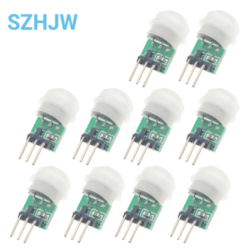 1-10pcs Mini IR Infrared Pyroelectric PIR Body Motion Human Sensor Detector Module
