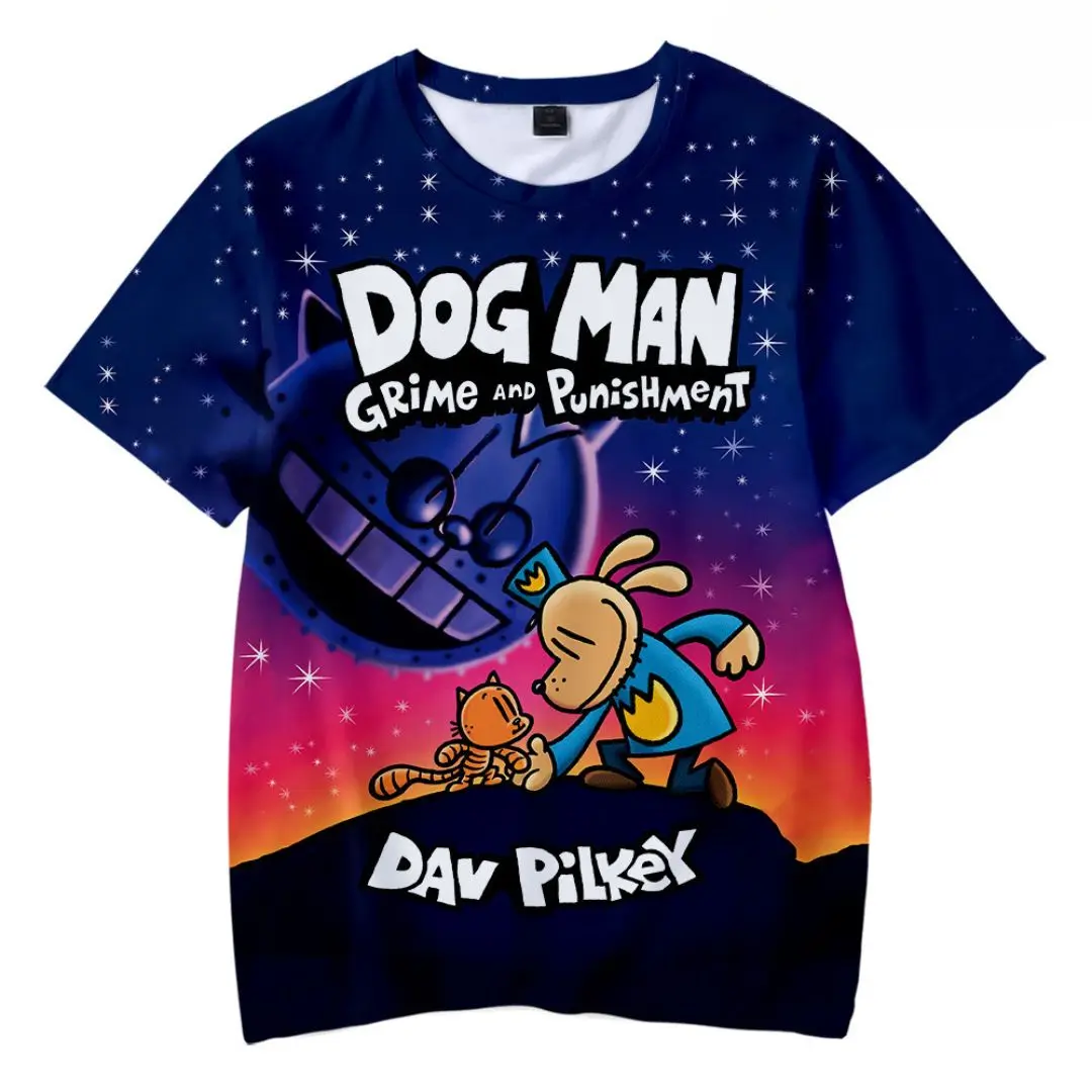 2024 Child Boys T-shirts Cartoon anime dog man Summer Short Sleeve Boy Clothes T Shirt Tops Tee Children\'s clothing 3-14 years