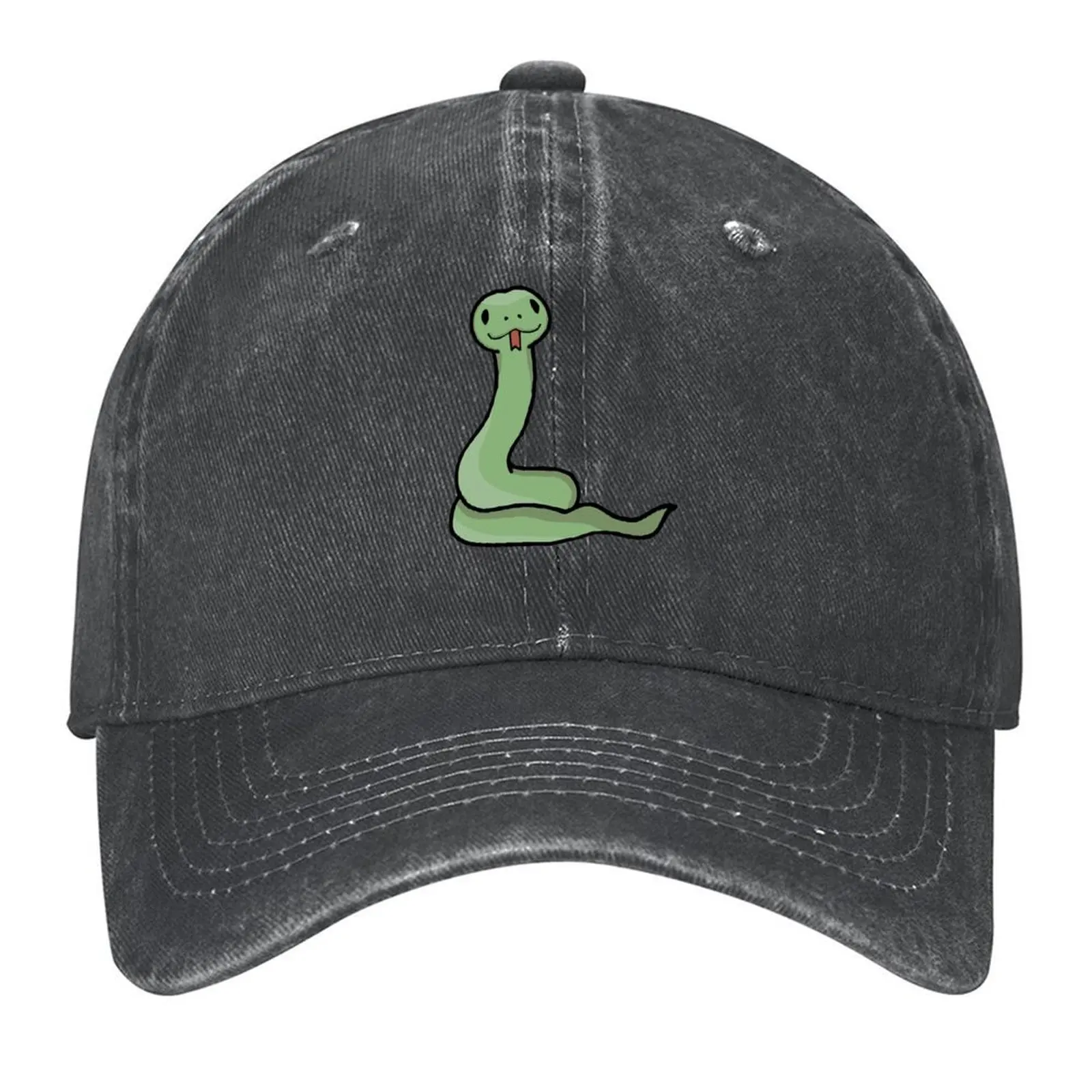 

Cute and Happy Green Snake Baseball Cap Golf Wear Dropshipping custom Hat Designer Hat Men's Women's