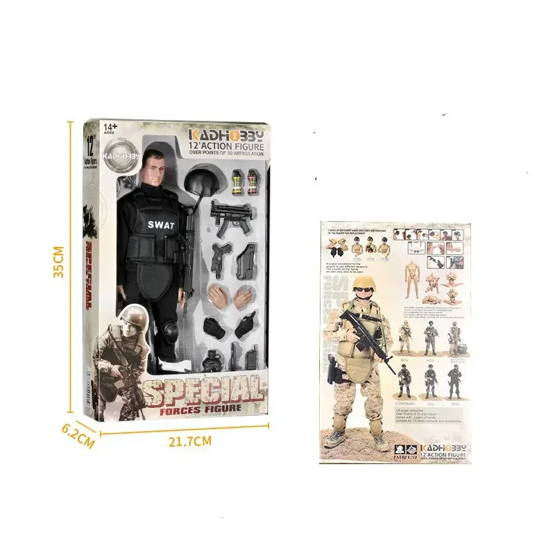 Figurine d'action de Police SWAT, échelle 1/6, 30cm, modèle de soldat, ensemble de jeu avec armes, jouets pour enfants, cadeau d'anniversaire pour garçons
