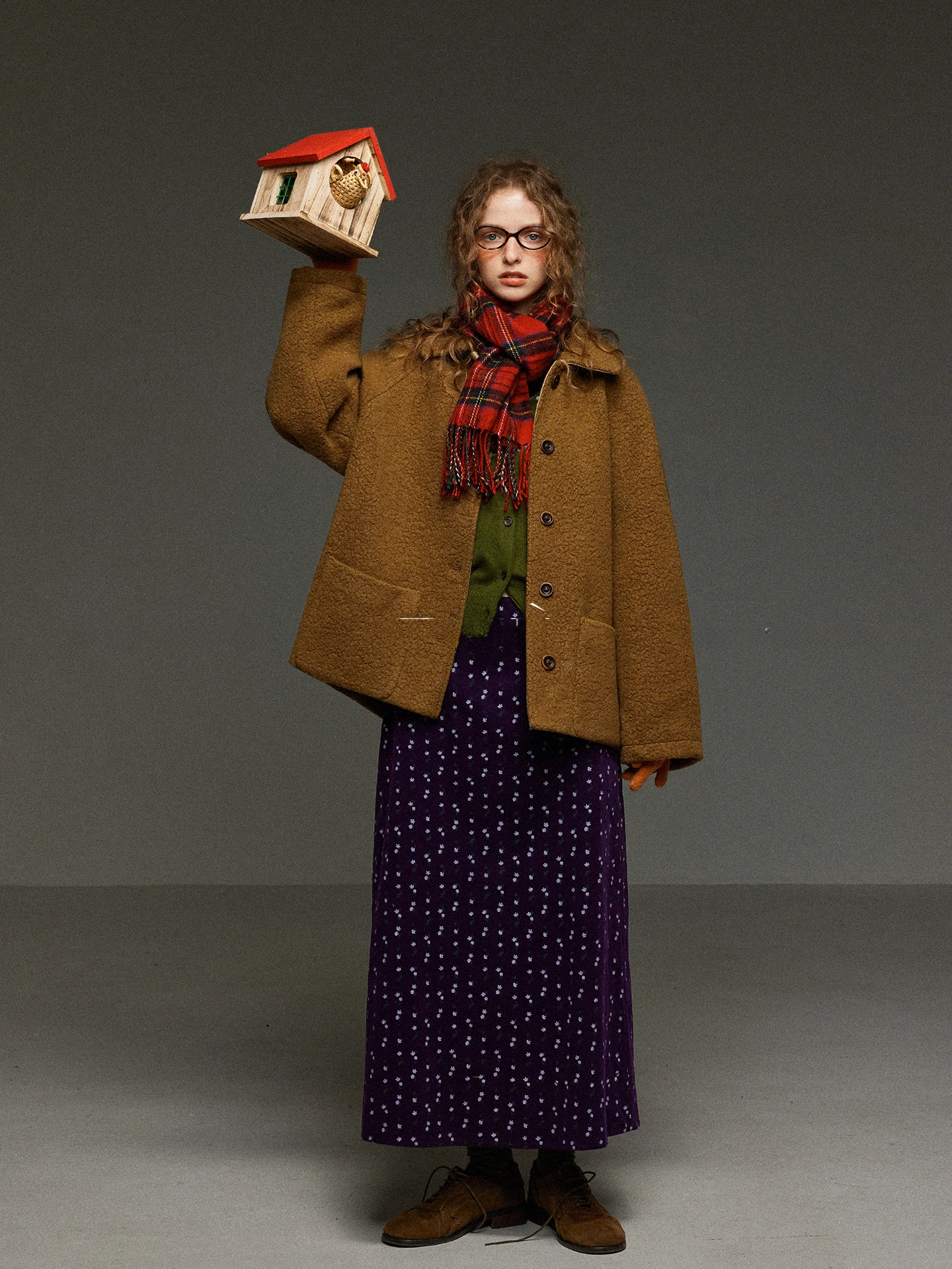 

Retro Simple Notch Collar Single Button Mid-Length Woolen Coat Women Winter Loose Casual Versatile Top Commute Thiened Long...