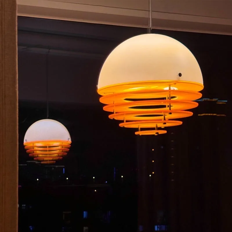 Sunset Orange Restaurant Acrylic Pendant Lights Bedside Kitchens Table Cafes Bar Island Modern Bauhaus Memphis Designer Hanglamp