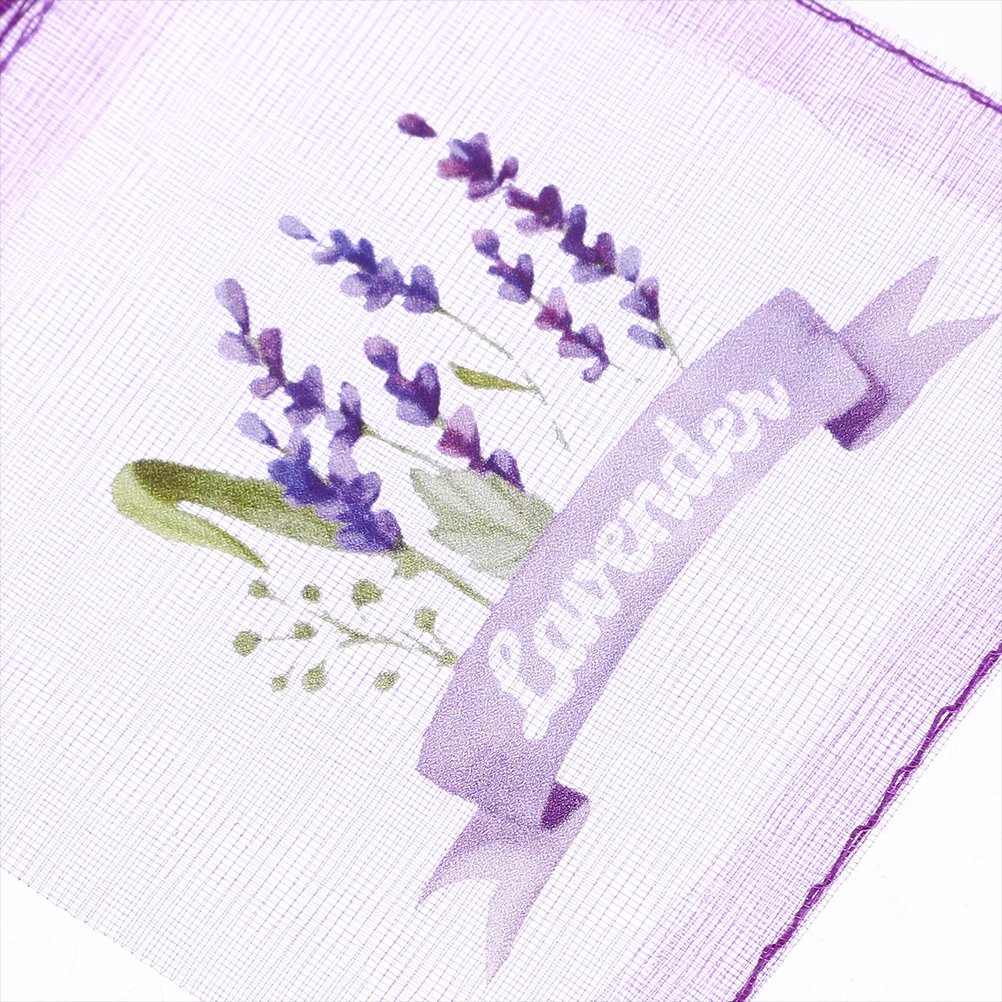 50 قطعة أكياس رائحة الخزامى فارغة زهرة الشاش التوابل خزانة تخزين الرباط الأورجانزا مجوهرات الحقائب تخزين الزهور المجففة