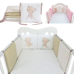 Pare-chocs de lit pour bébé, coussinets de protection, lit de sécurité pour enfants, mélange de coton, anti-collision, anti-chute, CPull, ensemble de 6 pièces