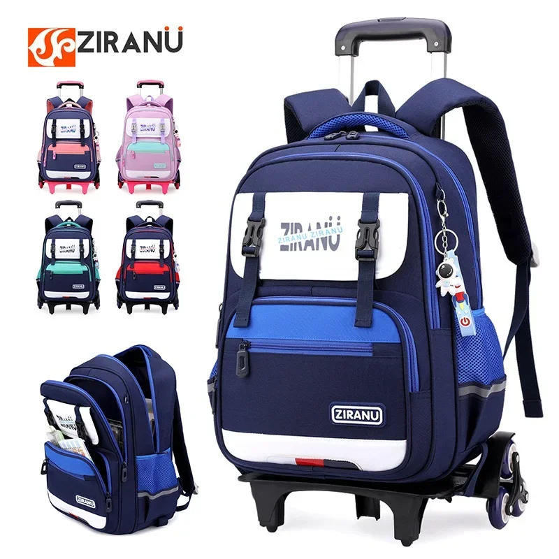 

Trolley School Bag for Boys Mochilas Escolares De Niño Primaria Pack Back To School Supplies Cartable Enfants Garcon Cartable