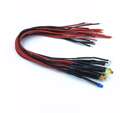 5PCS 3MM ultra-bright light-emitting diode (LED) with 3V wired lamp beads toy car indicator lights decorative lights