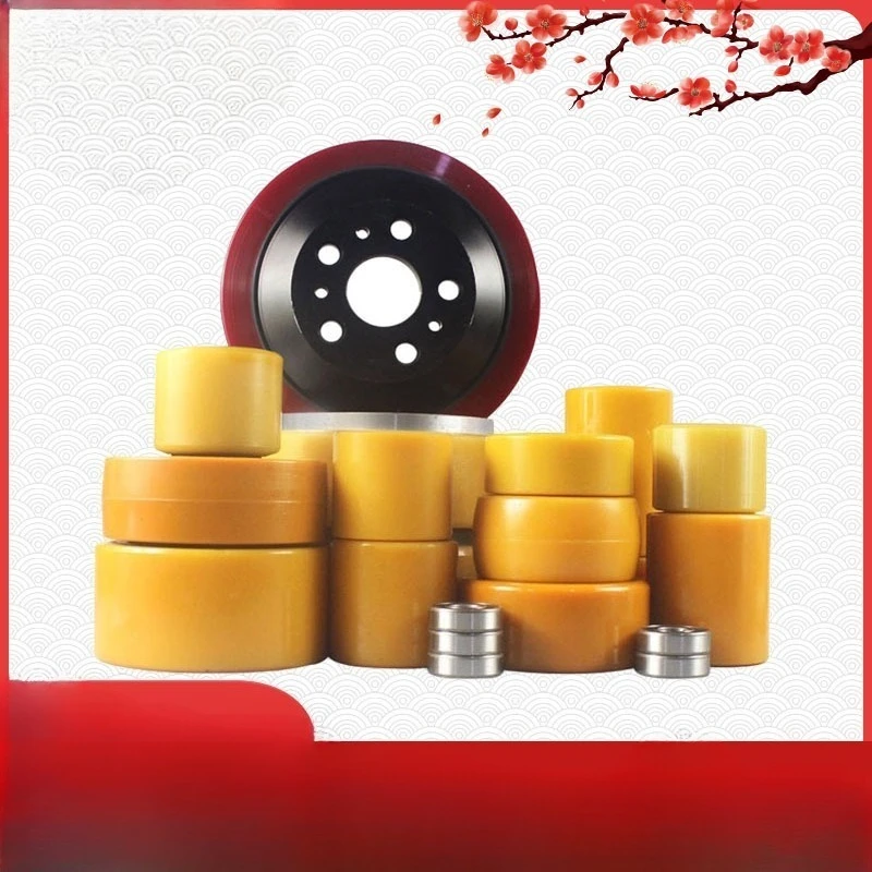 Electric Forklift PU Polyurethane Iron Core Bearing Balance Wheel for Material Handling and Warehouse Use