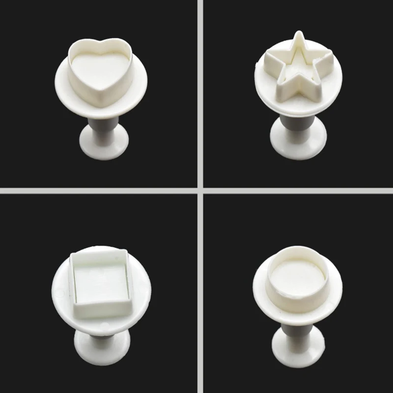 12PCS Biscuit Shaping Tool Cookie Geometric Pressing Spring Mold Heart Square Pentagram Round Home Use Kitchen Baking Gadget ZYF