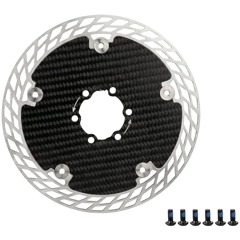 Carbon Fiber Composite Brake Disc for Road Mountain Bikes with Standard 6-Bolt Mount and Consistent Dimensional Accuracy
