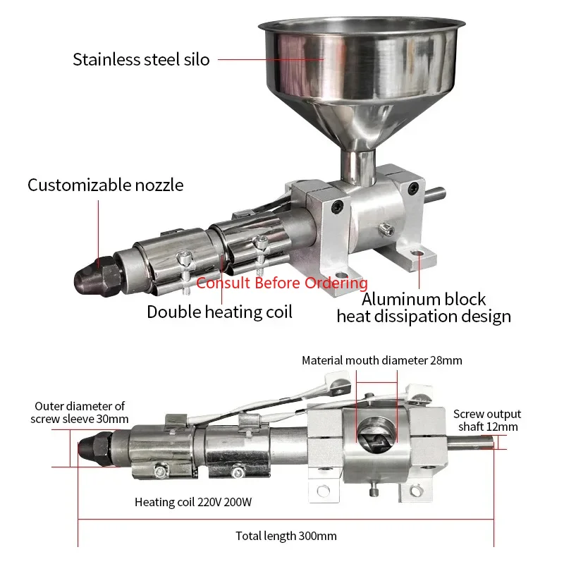 

Small Desktop Single Screw Plastic Extruder Machine Laboratory Mini Molding Machine 220V For PP PE 3D Printing Line