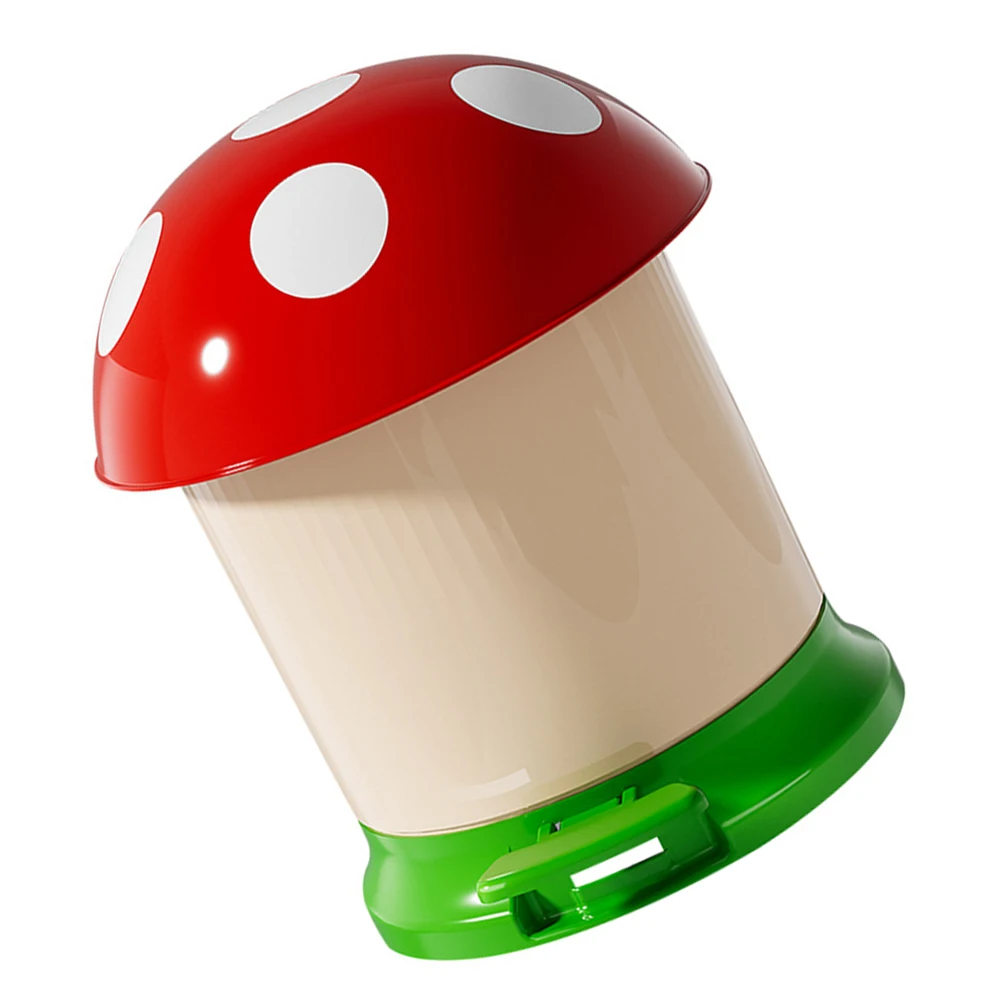 

Mushroom Trash Can Small Plastic Waste Paper Basket Portable Inner Bucket Garbage Holder Bathroom Bedroom Office Decor