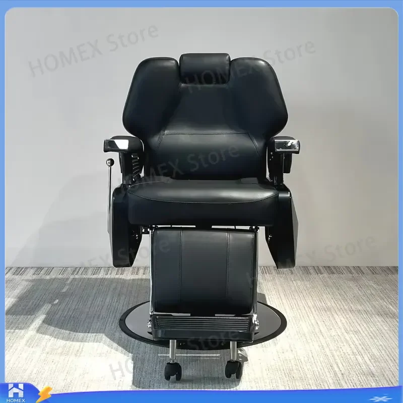 Heavy Duty Hydraulic Barber Chair Reclining PU Leather Styling Chair Removable Headrest Hairdressing Beauty Salon Furniture