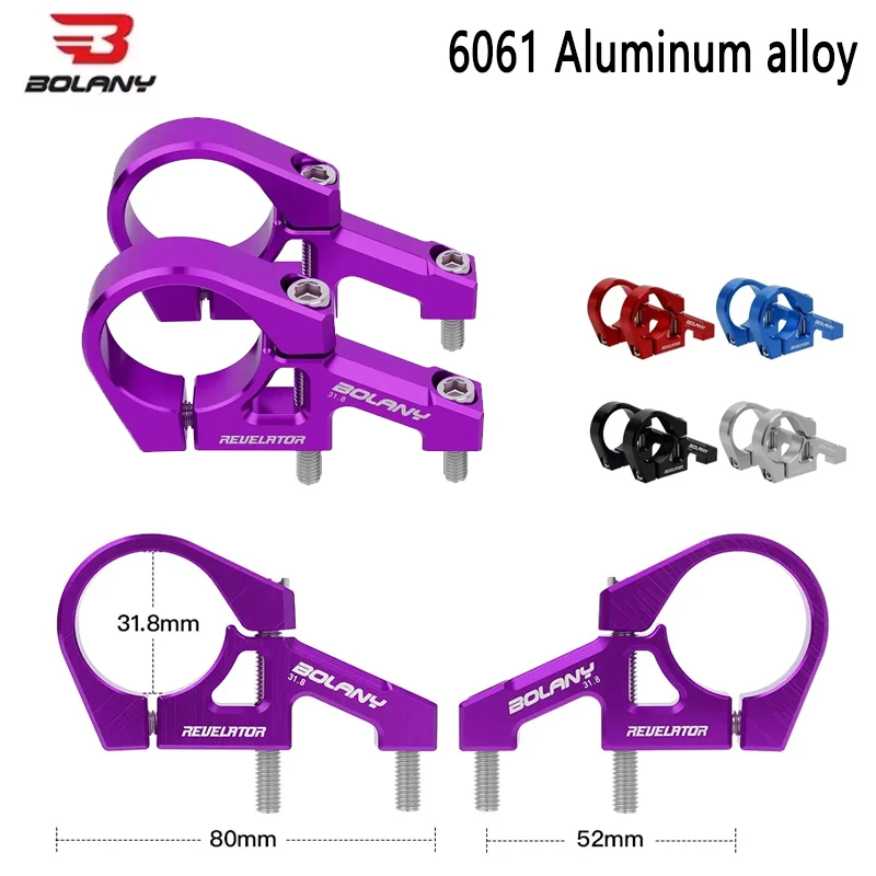 

BOLANY CNC-Machined DH/FR Handlebar Clamp - 31.8mm Double Crown Fork Fixing Rod for Downhill Bicycles Aluminum alloy Bike Parts