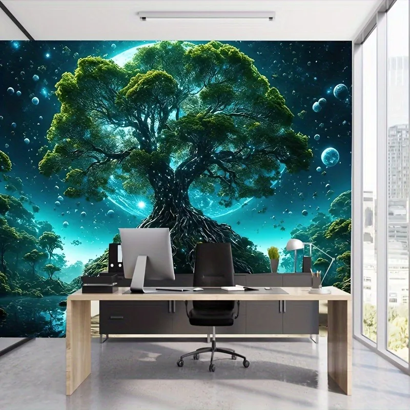 شجرة الحياة الساحرة الطبيعة السماوية نسيج البوليستر غرفة المعيشة مكتب ديكور جدار الفن