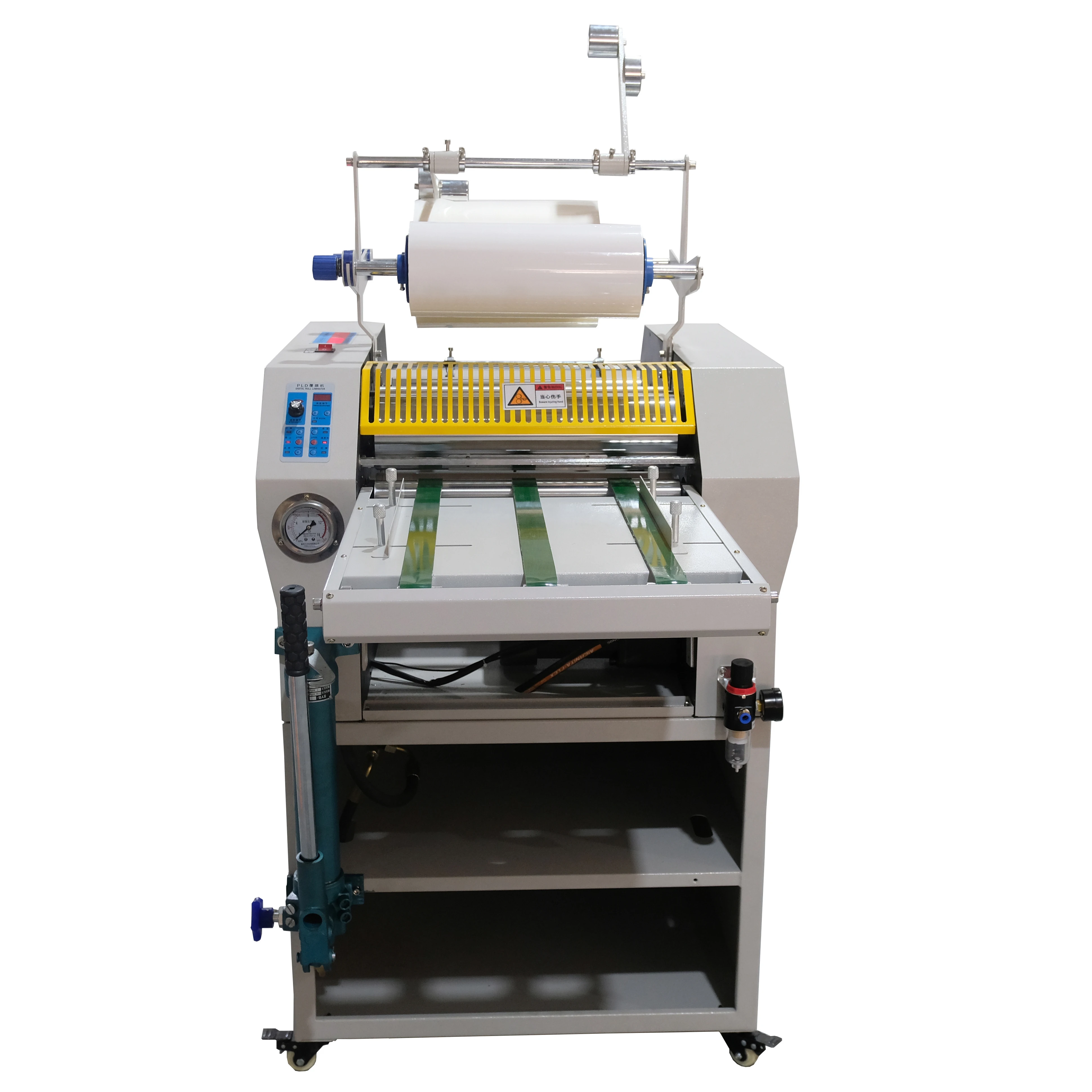

SWFM-390S 375mm Width Hydraulic Light-duty Semi-auto Laminator Can Bronzing Oil Heating A4 A5 Laminating Machine