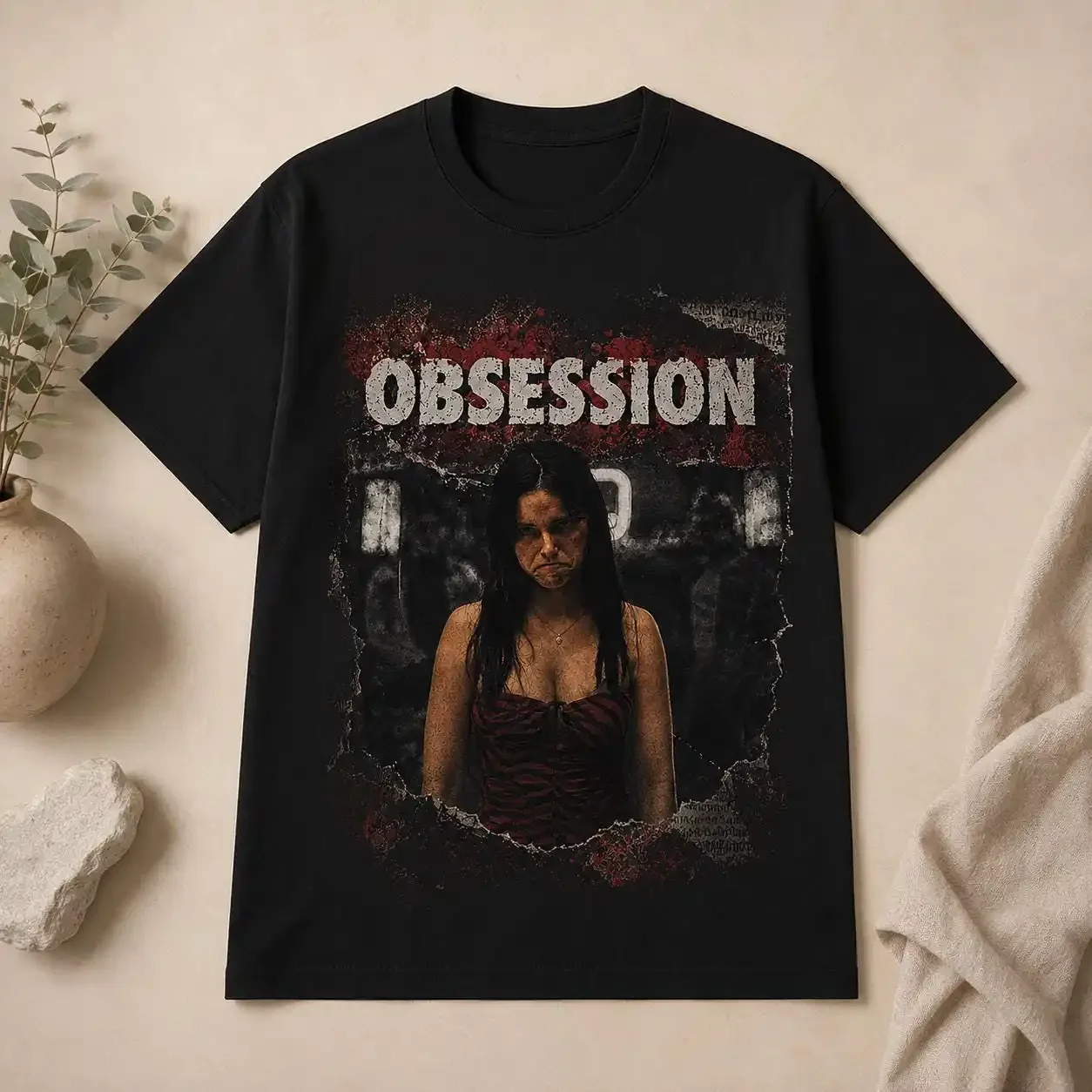오브세션 그래픽 티셔츠, 빈티지 애시드 워시 호러 티셔 - Acid Wash Vintage Graphic T Shirt 리뷰 및 가격