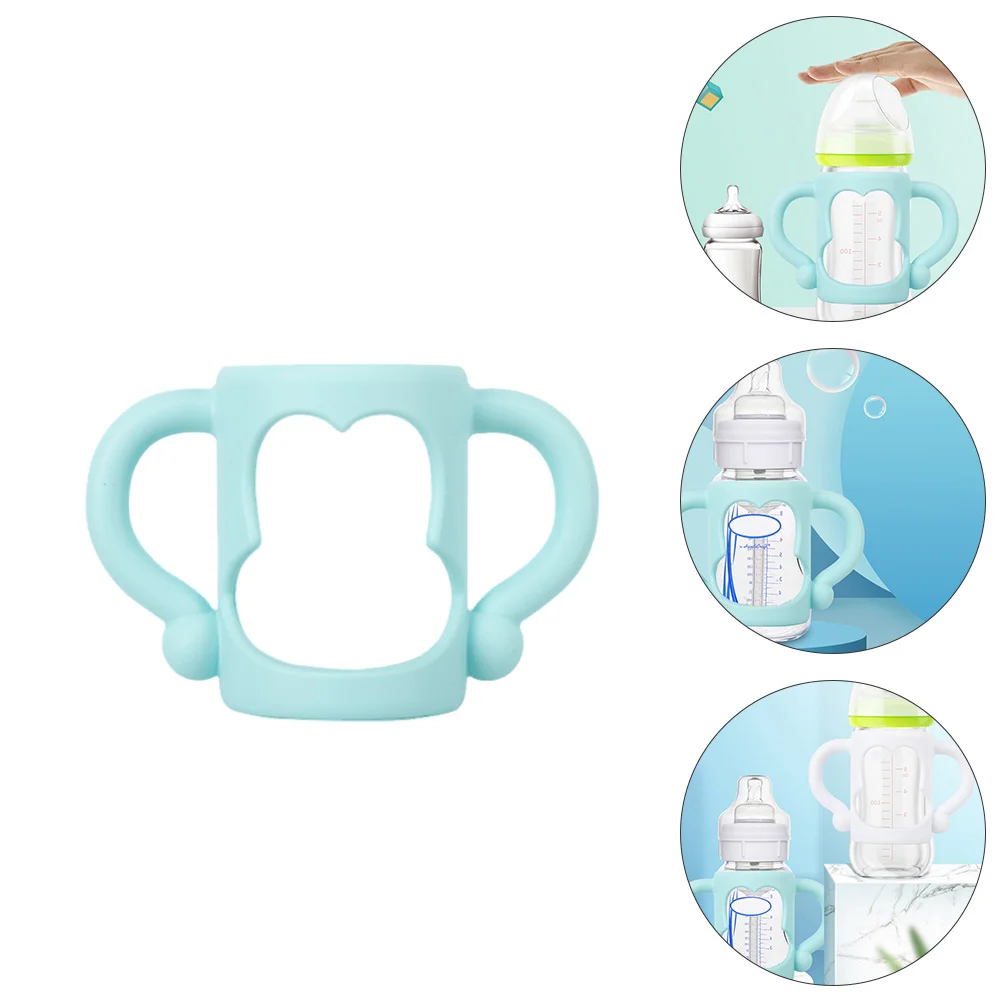 

2 Pcs Silicone Baby Bottle Handles Non Ergonomic Design Easy Grasp Safe Fit Most Feeding Bottles Quick Install