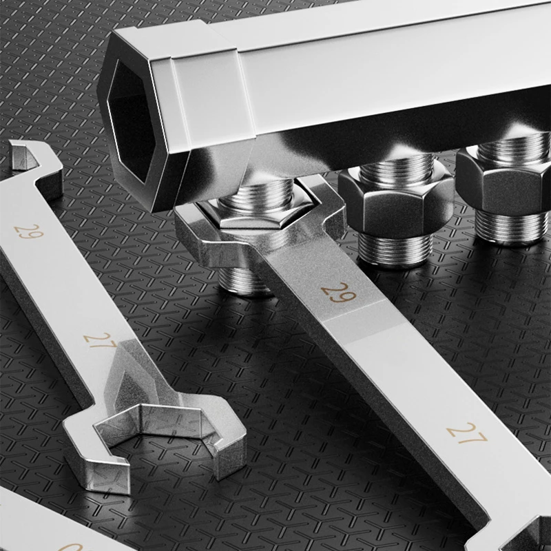 27/29mm 28/30mm Verteiler-Ventilschlüssel Sanitär-Management-Mutternschlüssel Doppelkopf-Werkzeug Geothermischer Wasserverteiler Handwerkzeuge – Detail 7