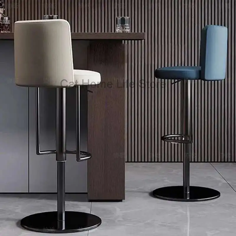 

Relaxing Bar Chair Lifting Light Luxury Feeling Island Bar Stool Rotating High Chairs Backrest Eetstoelen Home Furniture