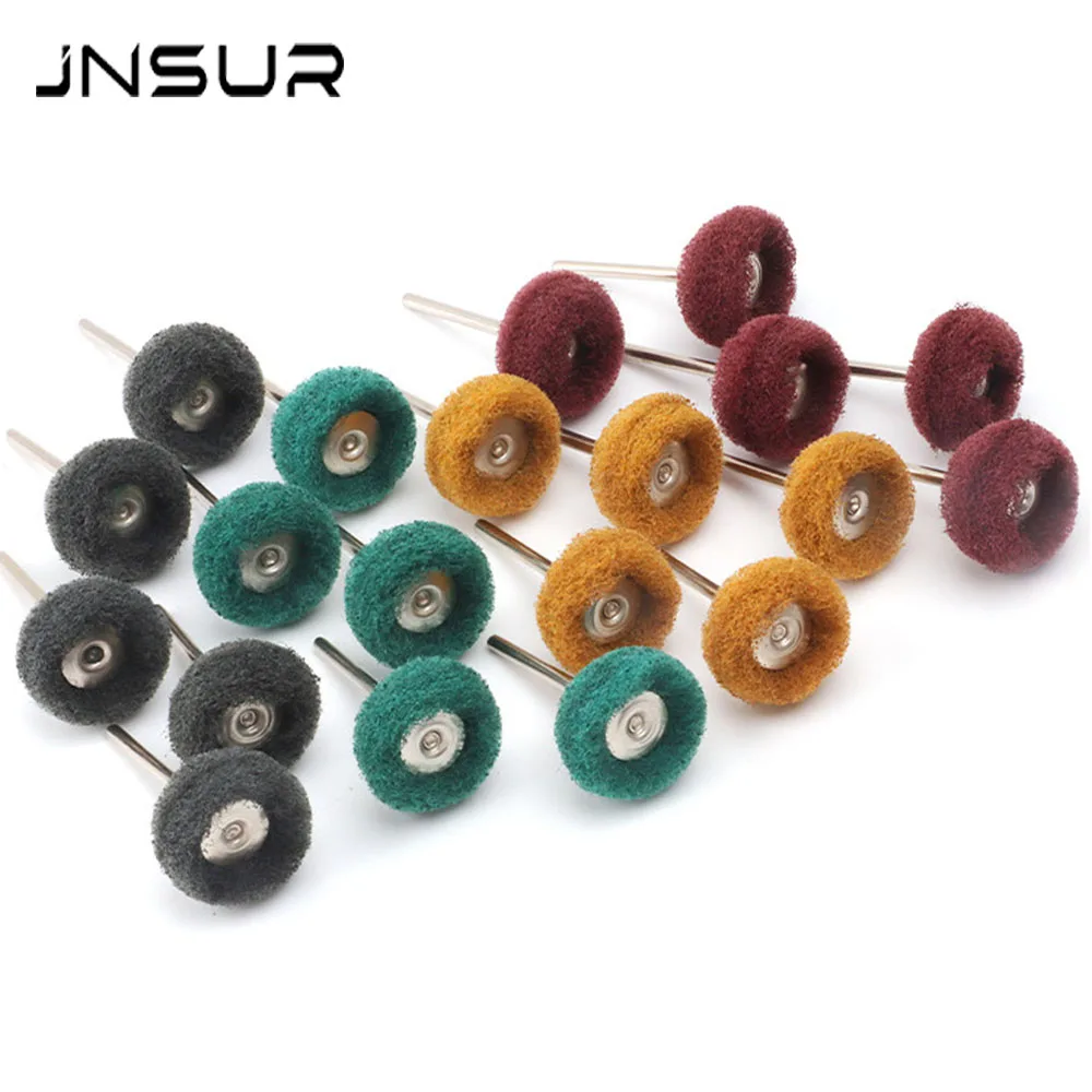 JNSUR Schleifrad 2,35/3mm Schaft Nylonfaser-Polierscheibe für Dental-Metallreinigung & -Endbearbeitung Abrasiver Aufsteckfräser