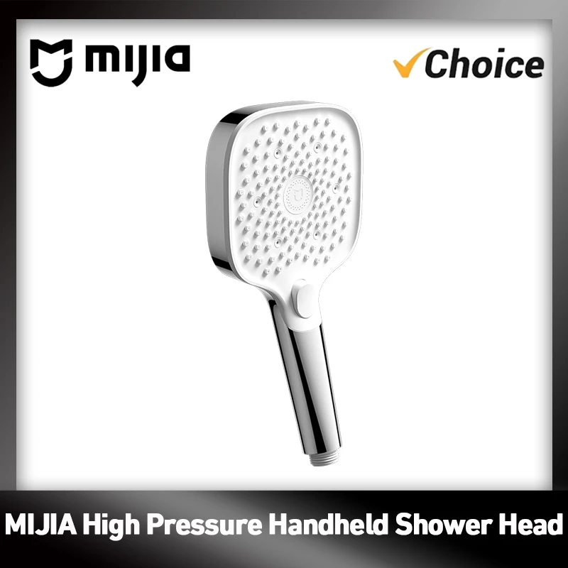 MIJIA Hochdruck-Handbrause mit 3 Strahlarten, großem Wasserdurchfluss, universell einsetzbare Duschdüse für das Badezimmer, einfache Installation.