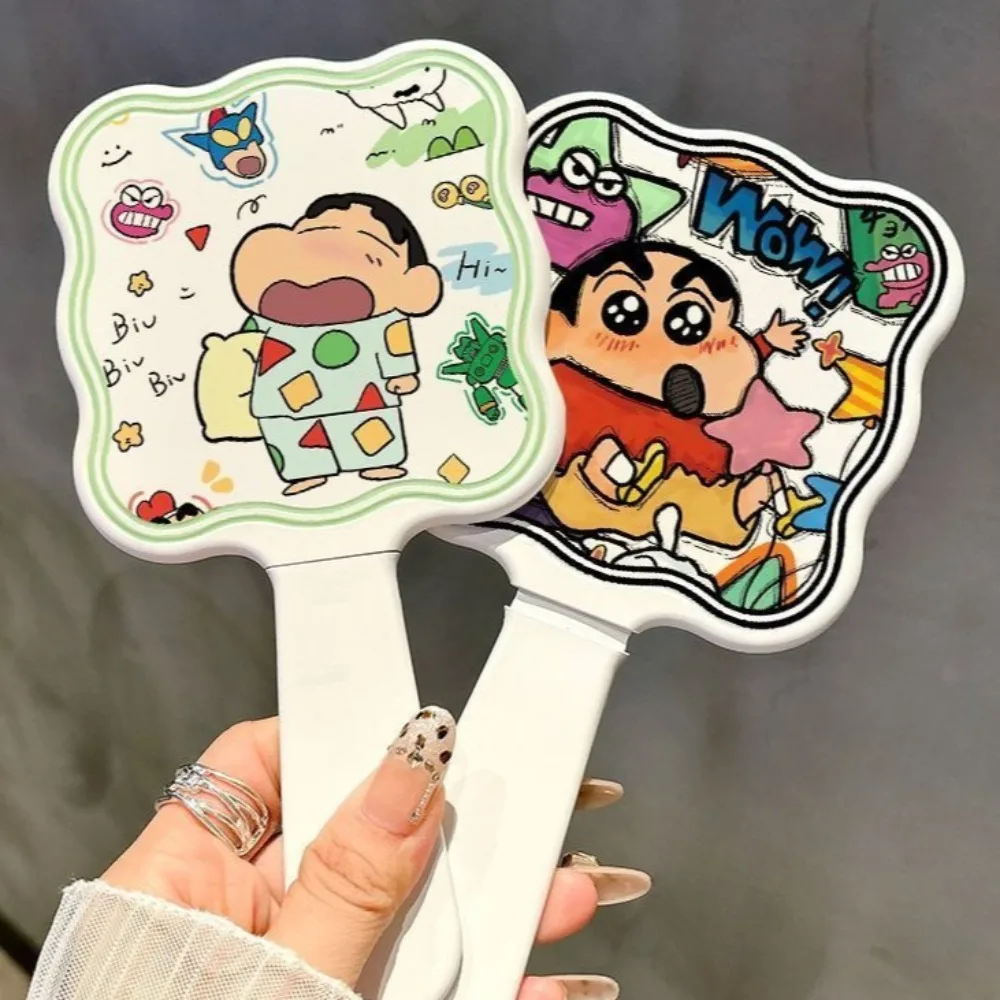 

Crayon Shin-chan Handle Mirror Cute Cartoon Originality Mirror Comb Integrated Makeup Mirro New Fashion Portable Makeup Mirror