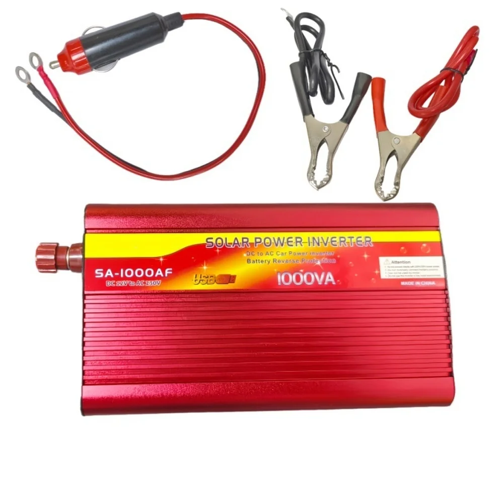 1000W Car Power Converter/Inverter 12V To AC 220V Suitable For Laptop Charging Protection Against Battery Reverse Polarity