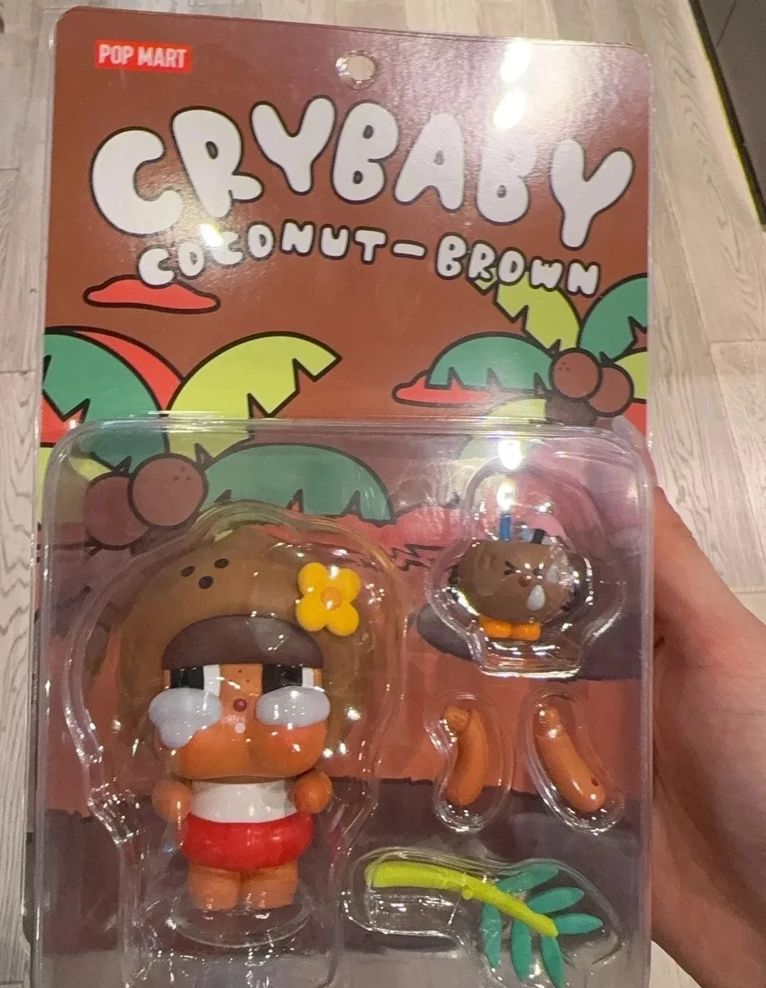 

Фигурка POPMART Crybaby Coconut King, зеленая кокосовая фигурка, модная милая и интересная кавайная аниме-сюрприз, подарок на день рождения