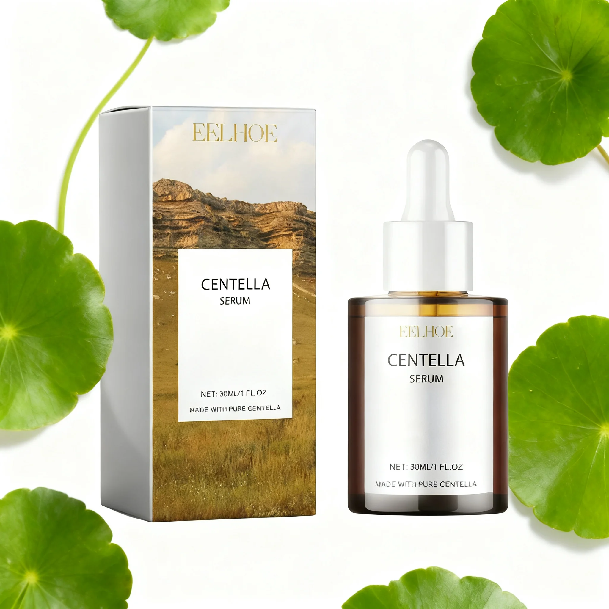 Centella Asiatica Face Serum Hydrating Face Essence for Dry Skin,Brightening Serum for Moisturizing Glowing Skin Care,30ml