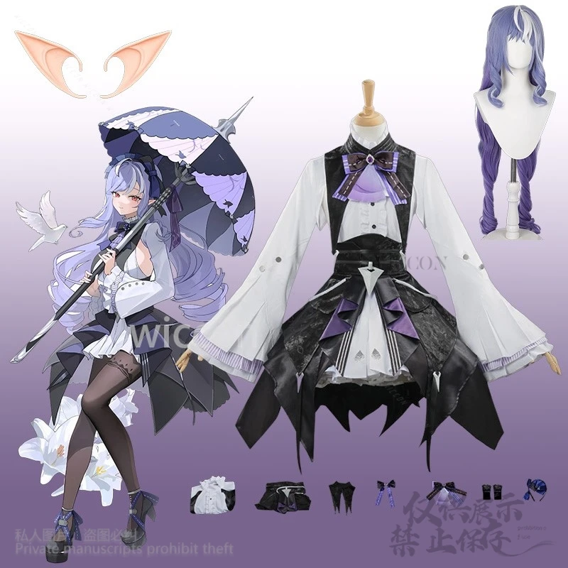 

Vivian Cosplay Costume Wig Game Zenless Zone Zero Vampire Loli Gothic Gorgeous Black Purple Lolita Dress Jirai Kei Customized