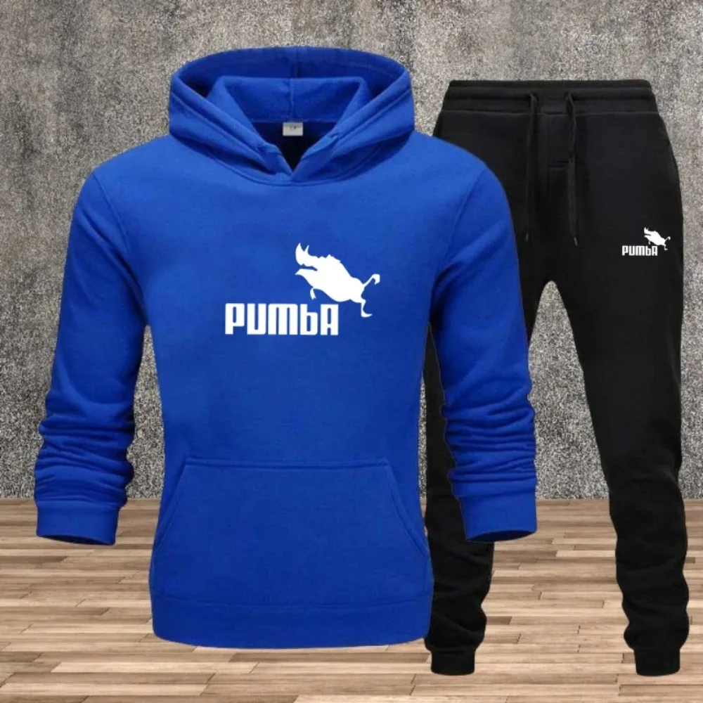 Mens 2 In 1 Tracksuit Set Eco Friendly Retro Print Sweatshirt Drawstring Sweatpants Casual Daily Spo