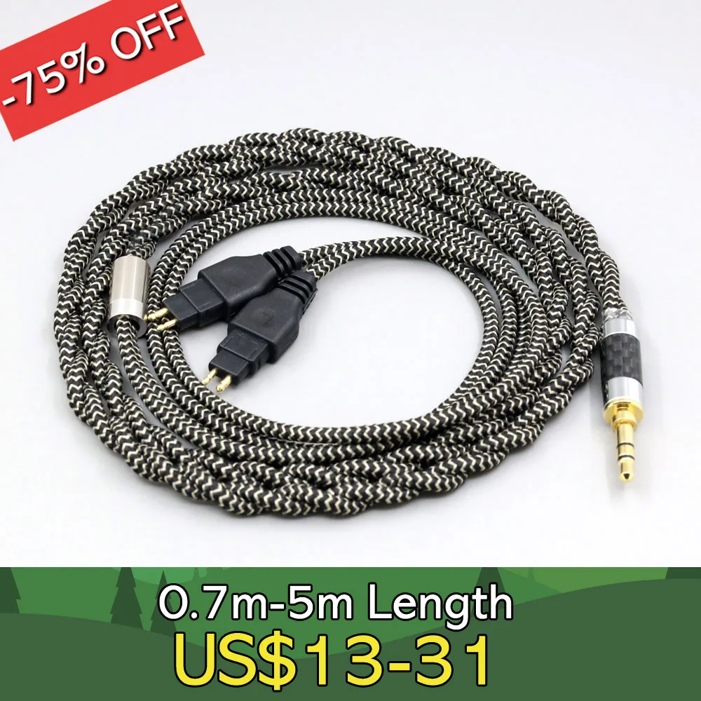 

2 Core 2.8mm Litz OFC Earphone Shield Braided Sleeve Cable For Sennheiser HD580 HD600 HD650 HDxxx HD660S HD58x HD6xx LN008049